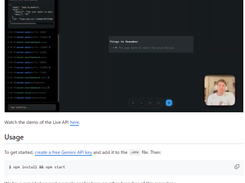 Live API Web Console Screenshot 1