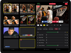 Live Cut Switcher is a multi-camera live streaming video switcher app for sports to create dynamic sports broadcasts with build-in scoreboards.