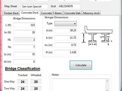 Concrete deck bridge with values filled in and MLC computed