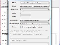 Arch factors dialog box