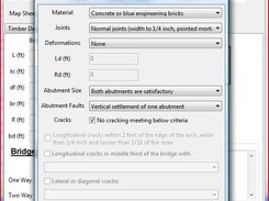 Arch factors dialog box