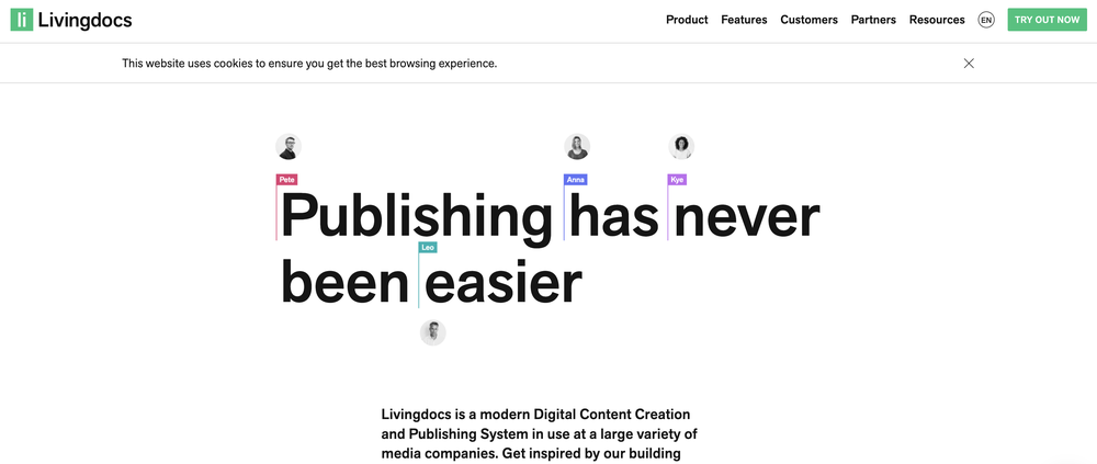 Livingdocs Screenshot 1