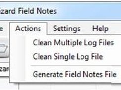 Lizard Field Notes - Actions menu