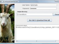 LJColligo - Backup tool for LiveJournal Screenshot 1