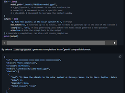 llama.cpp Python Bindings Screenshot 1