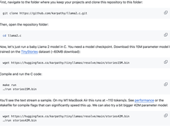 llama2.c Screenshot 1