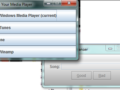 The media player selection screen. Just click your favorite one and Llama Music Cleanser will use it to help you clean out your music folder