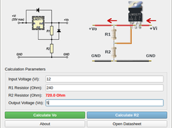 LM317 Calculator Screenshot 2