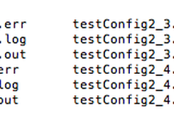 log files created from test execution