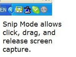 Screen Capture of "Snip Mode".