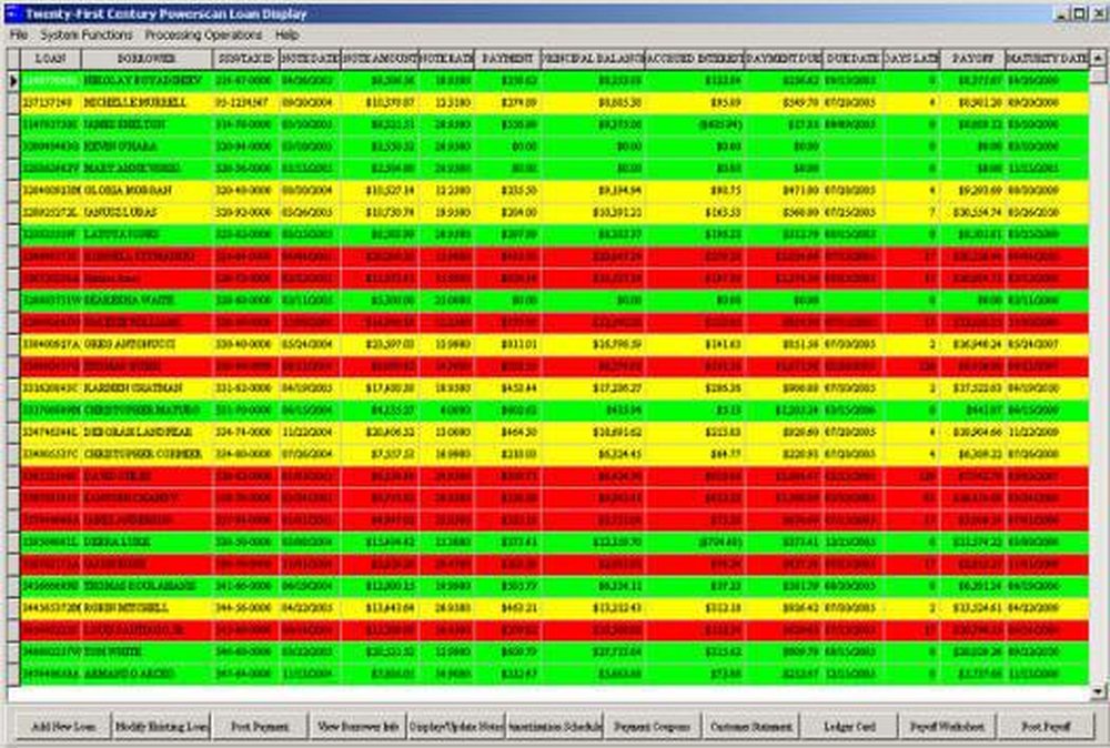 Loan Servicing System Screenshot 1