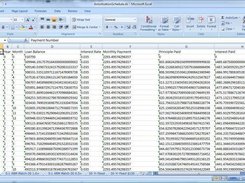 Exports amortization schedules to a tabbed xls file