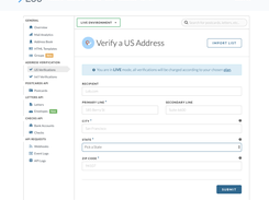 Lob Address Verification Screenshot 1