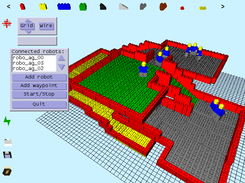 Version 0.4 with 10 robots evolving using a bio-inspired algorithm