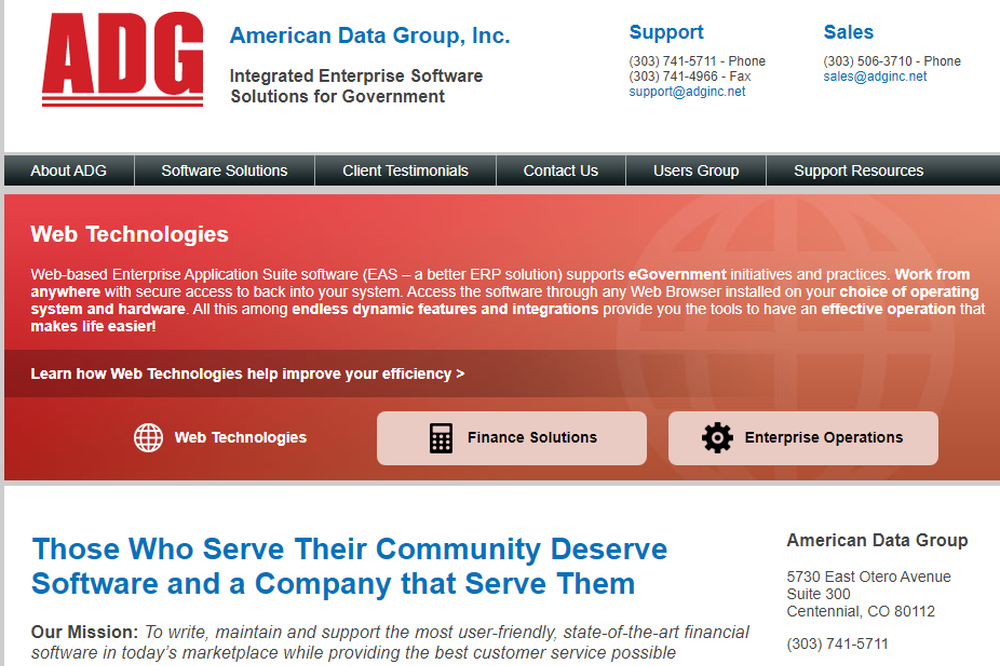 American Data Group (ADG) Screenshot 1
