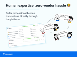 Order professional human translations directly through the platform!