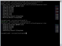 Using the program to start and stop the server.
