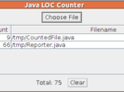 Java LOC GUI screenshot