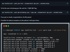 lockfile linting Screenshot 1