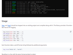 log.c Screenshot 1