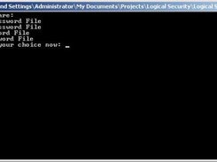 The Password Operations menu
