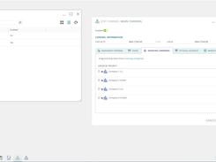 Multi-Channel System: Define new Channels and add information and criteria to each channel.