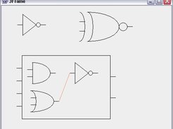 A wireframe showing a remote view of the circuits