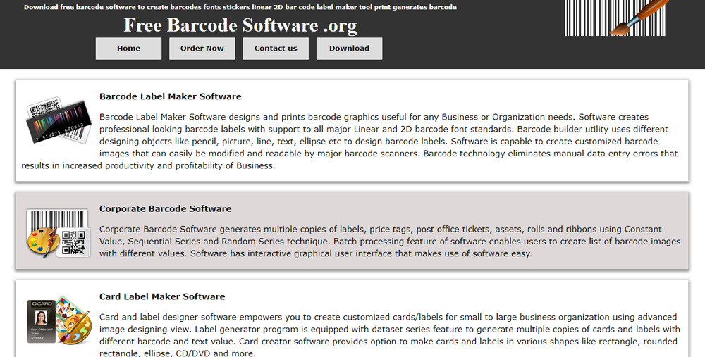 FreeBarcodeSoftware.org Screenshot 1