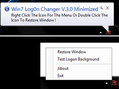 Minimize To Tray + Test Logon Applied Logon Screen Image Function[Ease Of Use] - New Function