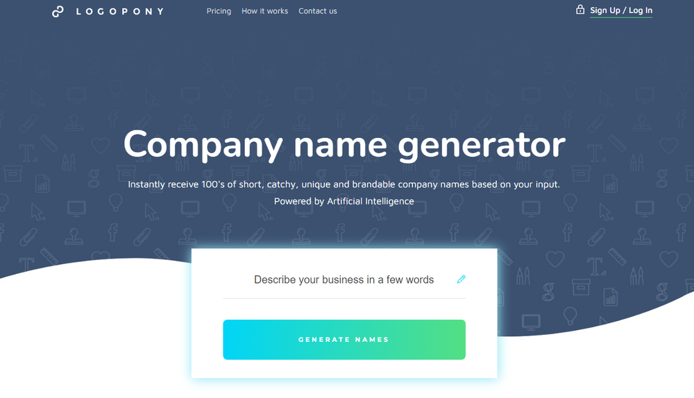 Logopony Company name generator Screenshot 1