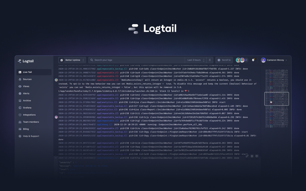 Logtail Screenshot 1