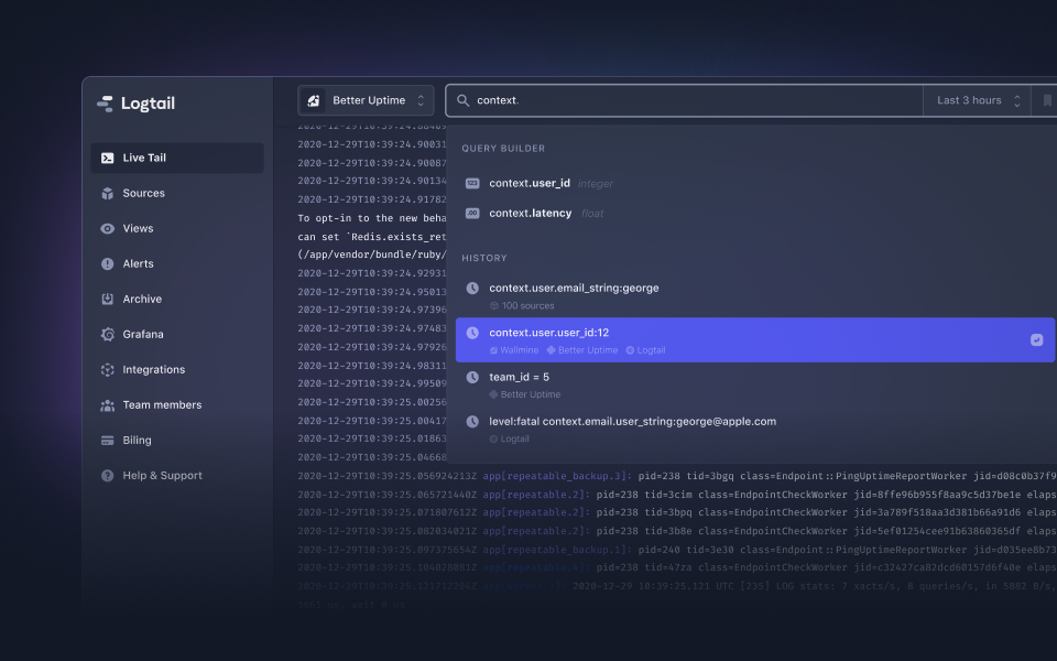 Logtail Screenshot 1