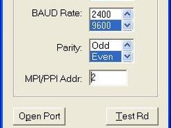 Serial Configuration Screen