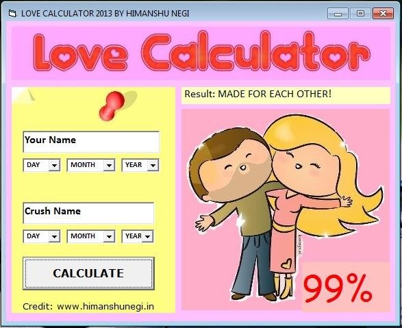Love Calculator Download Sourceforge Net