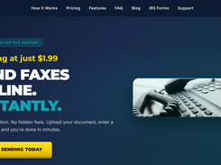 LowFax homepage — send a fax for $1.99