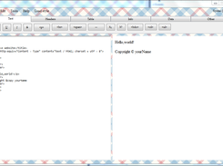 HTML section of the program