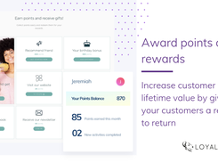 Award points and rewards to customers