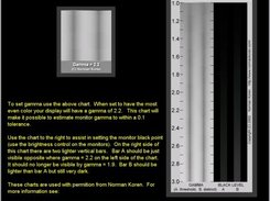 New monitor gamma dialog featuring Norman Koren gamma charts