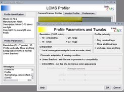 Profile parameters dialog - version 1.11