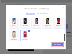 Click on the + button to add a new device