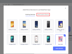 Add a custom device(if required)