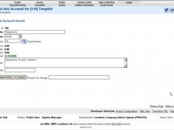 Update Form - Updating a Transaction Record.