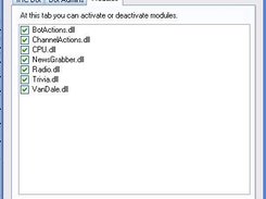 Configuration window, Tab modules