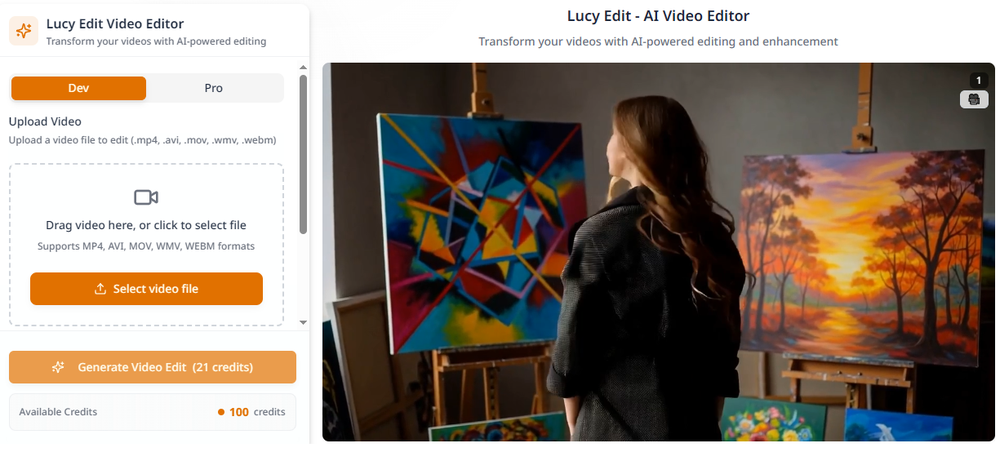 Lucy Edit AI Screenshot 1