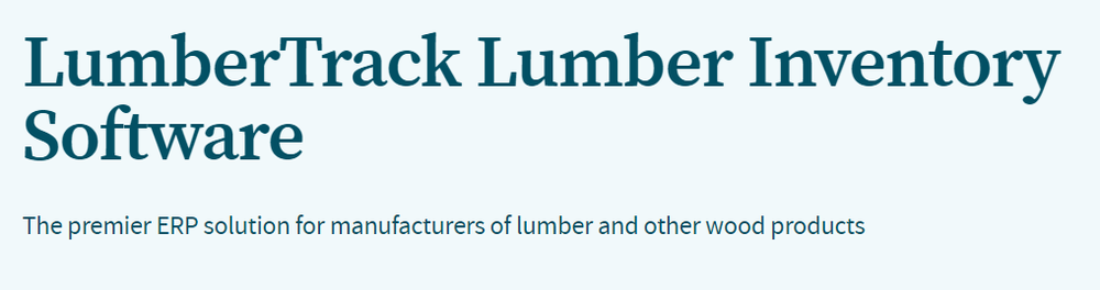 Epicor LumberTrack Screenshot 1