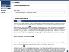 Lumero's AI reviews your open-ended responses and organises them into themes