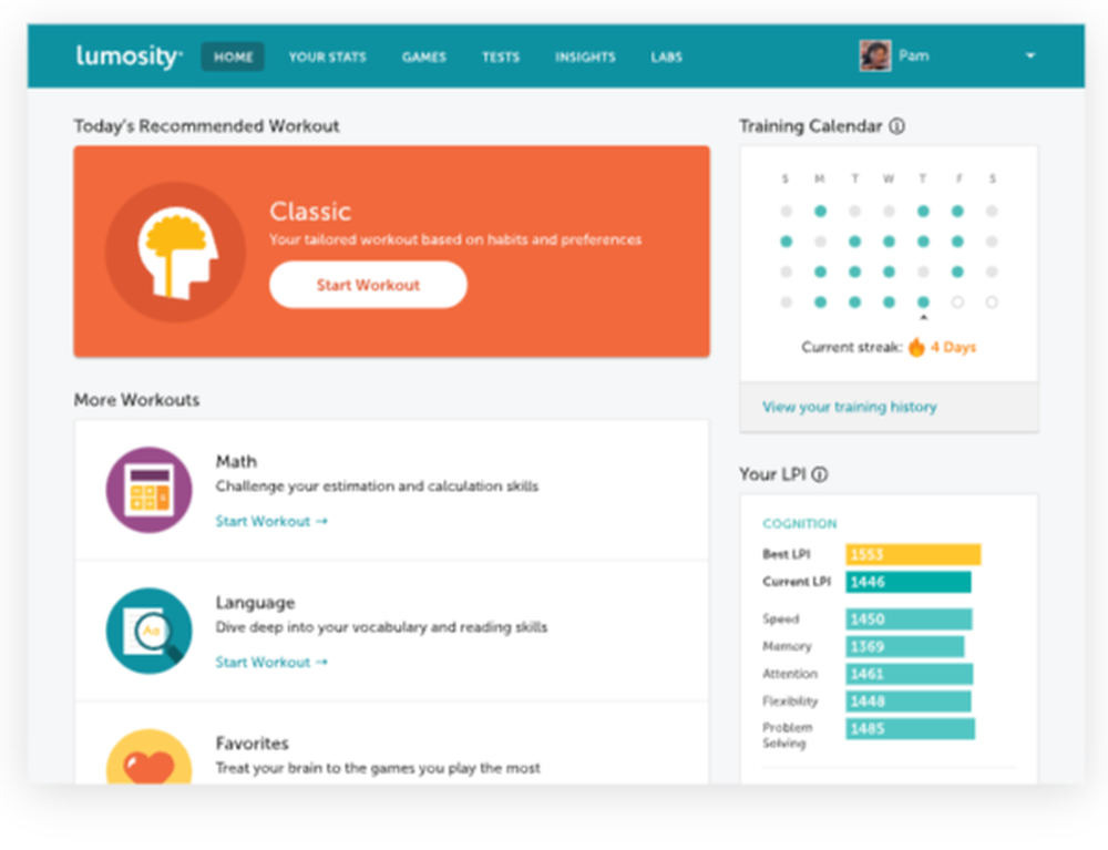 Lumosity Screenshot 1