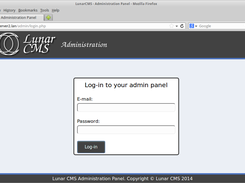 Login page