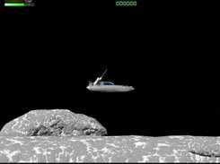 The vehicle jumps from lunar surface.