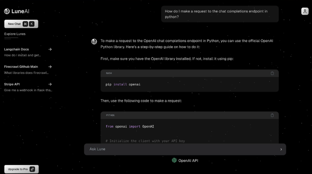 Lune AI Screenshot 1